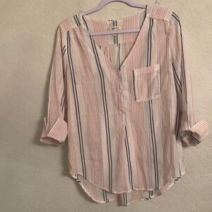 Como Blu Women’s Striped Top Tunic Size M